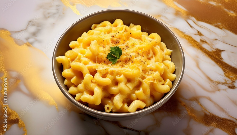 Creamy macaroni and cheese, a comforting classic. Creamy macaroni and cheese, a comforting classic.