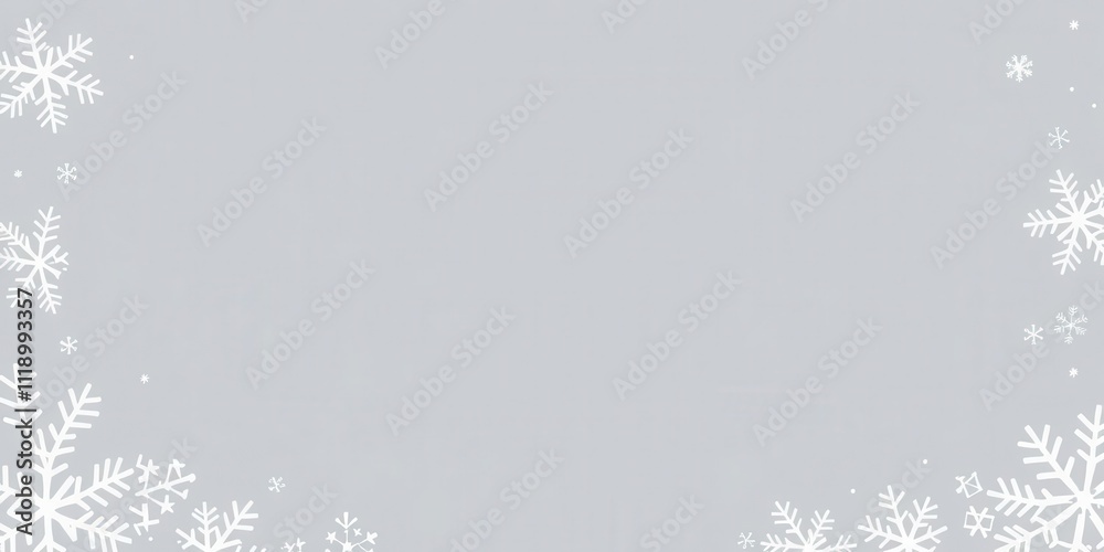 Fototapeta premium Snowflake border vector illustration for Christmas card design, card, festive, Christmas