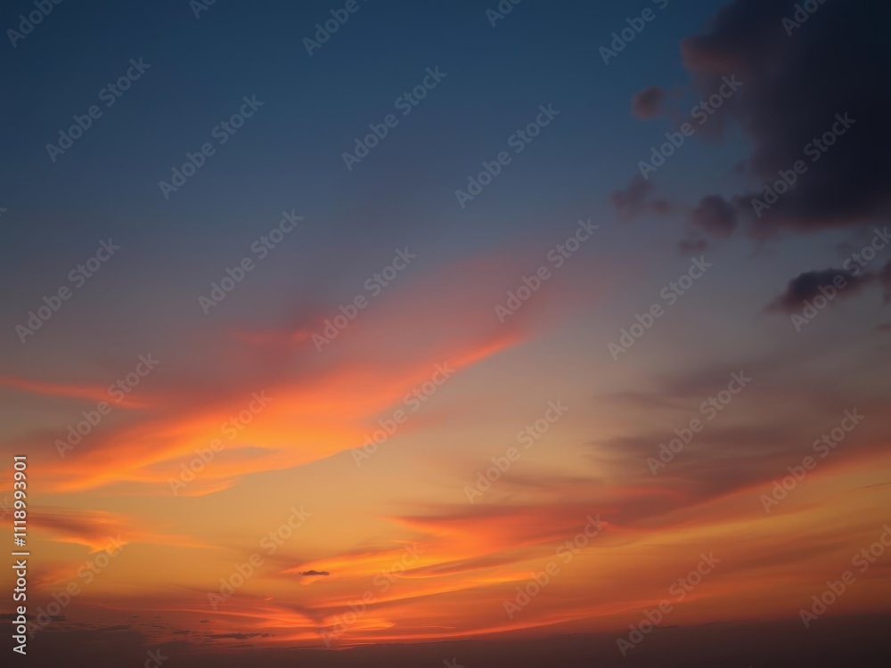 Vibrant blend of warm colors streak across the sky at sunset, creating a mesmerizing abstract display, sunset, twilight Vibrant blend of warm colors streak across the sky at sunset, creating a mesmerizing abstract display, sunset, twilight
