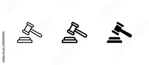 judge gavel icon vector. gavel icon vector
