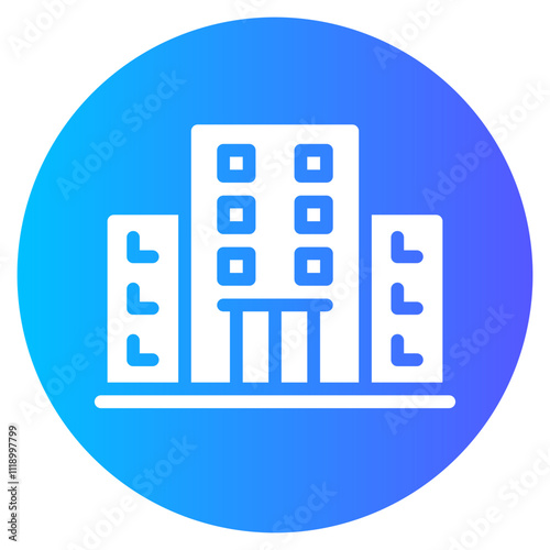 hotel gradient icon