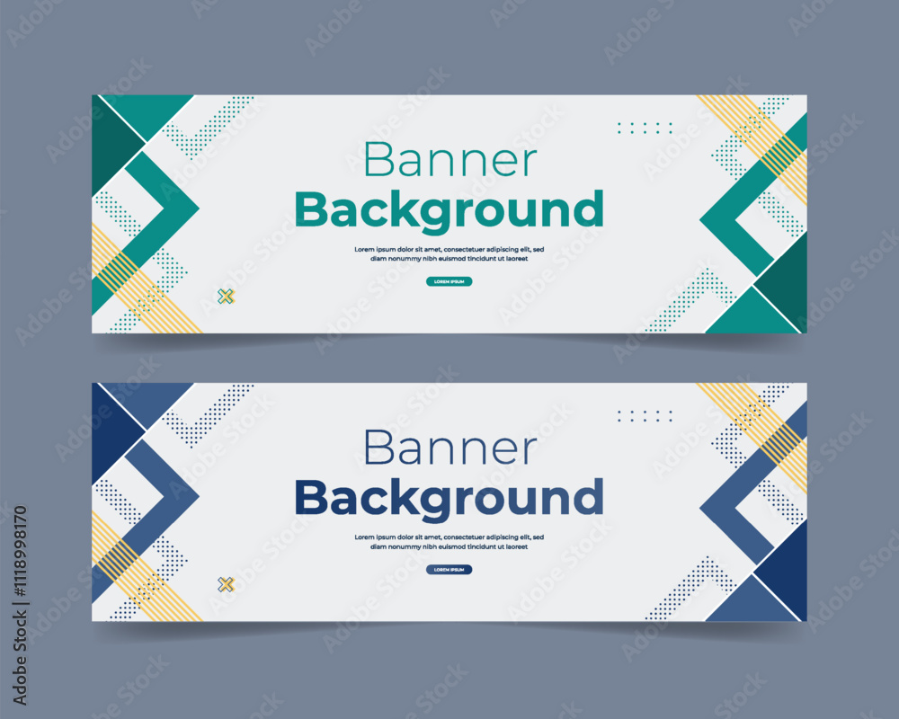 Set of simple business banner design template Set of simple business banner design template