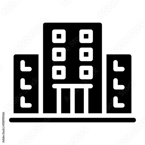 hotel glyph icon