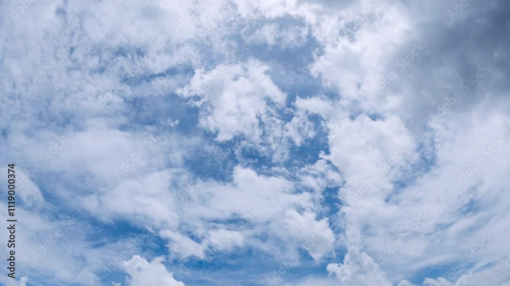 Blue sky with fluffy cloud time lapse on a sunny day 4k footage. Blue sky with fluffy cloud time lapse on a sunny day 4k footage.