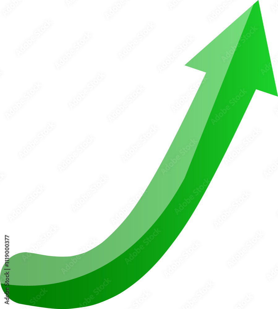 up side direction 3d green arrow icon on white up side direction 3d green arrow icon on white