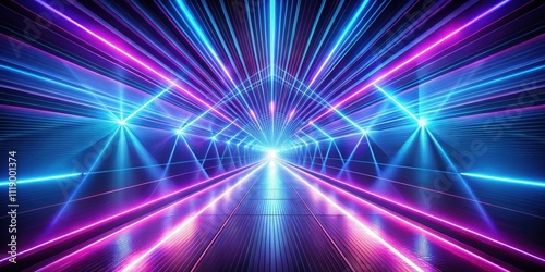 Blue and purple laser light tunnel background with alpha matte, blue, purple, laser, light, tunnel, background, abstract