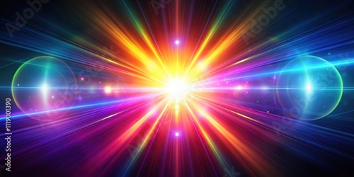 Abstract colorful lens flare background glow, optical, light, abstract, colorful, lens flare, background, glow, visual, effect