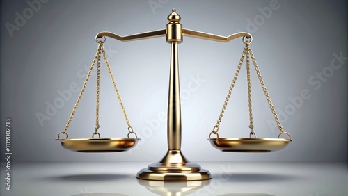 Balance of justice symbolized by scales with equal weight on both sides, equality, law, fairness, legal system, judgment photo