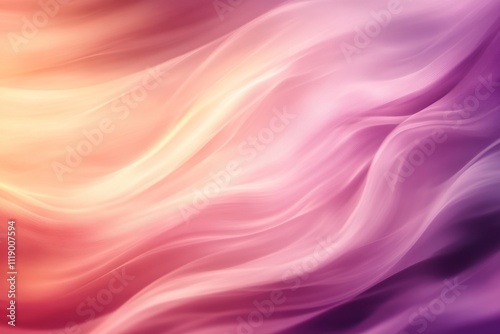 Abstract pink, orange, and purple wavy background.