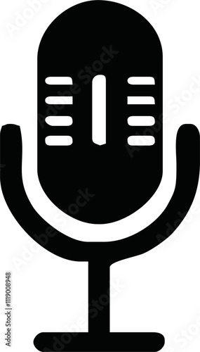 podcast microphone logo vector symbol templqte.