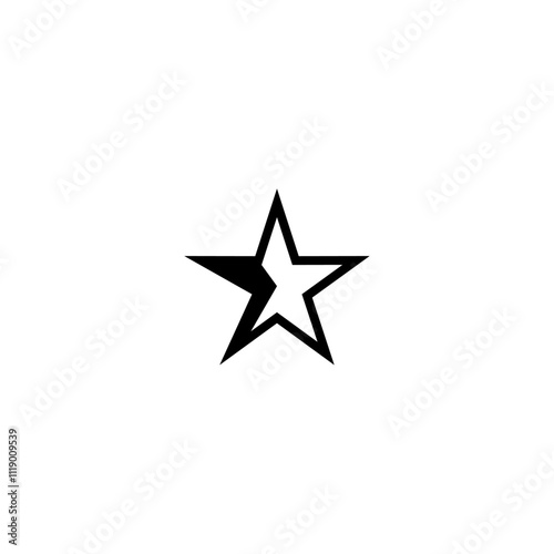 star icon and favorite icon. Vector illustration isolated on white background.