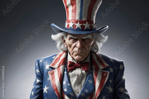 Stern Uncle Sam portrait.