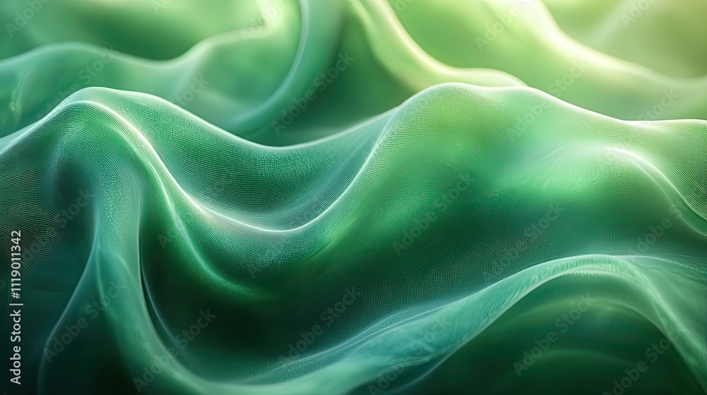 Fototapeta premium Seamless abstract background with swirling green lines in a modern, futuristic style