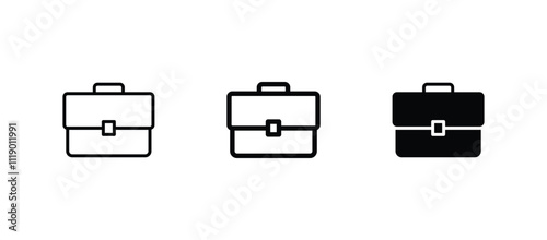 briefcase icon set vector