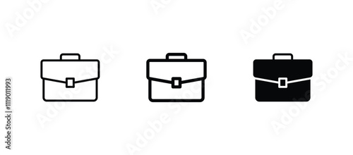 briefcase icon set vector