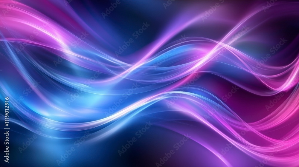 Abstract Swirling Neon Waves - Pink and Blue Energy Flow Abstract Swirling Neon Waves - Pink and Blue Energy Flow