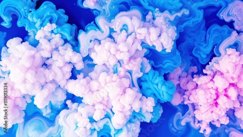 Abstract Clouds in Blue and Pink: Perfect for Backgrounds, Art, and Design