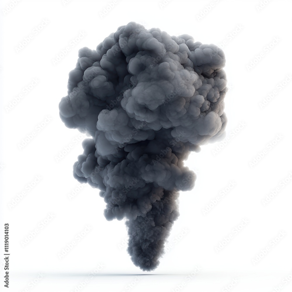 A smoky cloud dispersing into the air, isolated on white background, symbolizing ethereal beauty, ideal for environmental storytelling A smoky cloud dispersing into the air, isolated on white background, symbolizing ethereal beauty, ideal for environmental storytelling