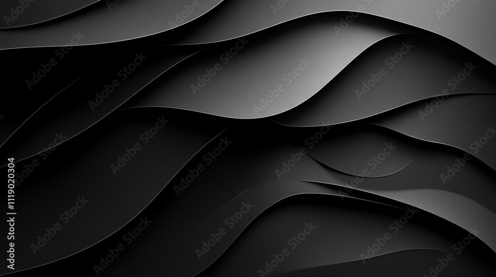 Obraz premium Dark abstract black gradient background evoking a sense of chaos simplicity and mystery symbolizing complexity order within disorder and a journey into the unknown depths of thought and emotion