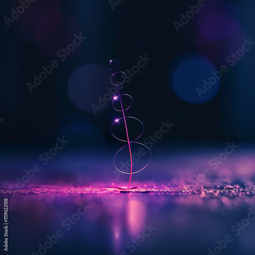 Futuristic abstract plant illustration