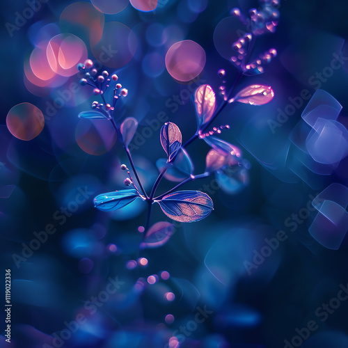 Futuristic abstract plant illustration