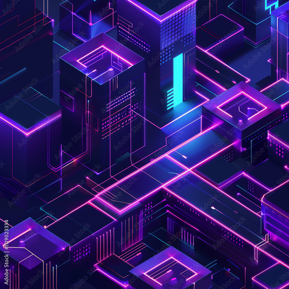 Futuristic abstract line of Building, Tower, Cyber Futuristic abstract line of Building, Tower, Cyber