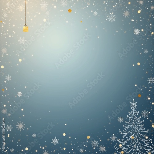 winter wonderland, serene night sky, delicate snowflakes.
