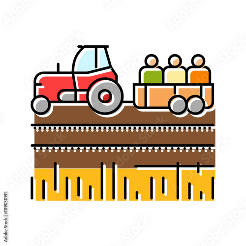 hayride autumn color icon vector. hayride autumn sign. isolated symbol illustration