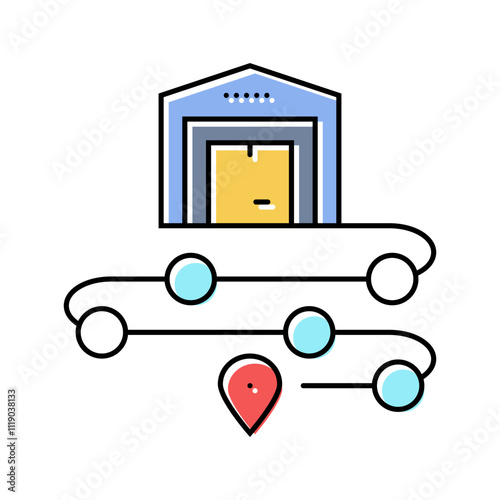 order fulfillment business process color icon vector. order fulfillment business process sign. isolated symbol illustration