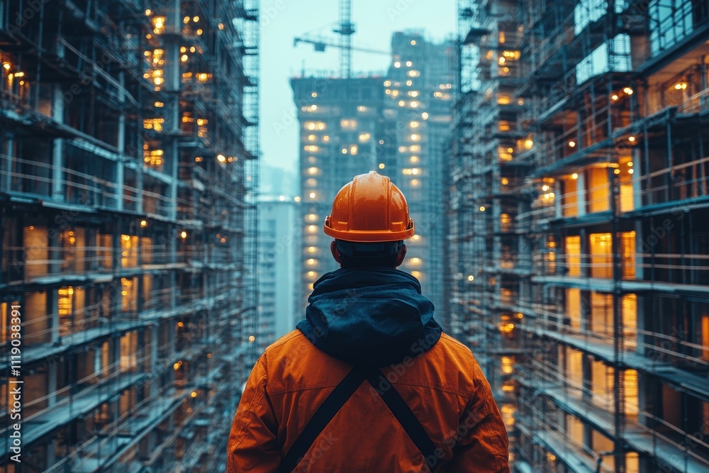 Inspector Evaluating Scaffolding for Structural Stability Inspector Evaluating Scaffolding for Structural Stability