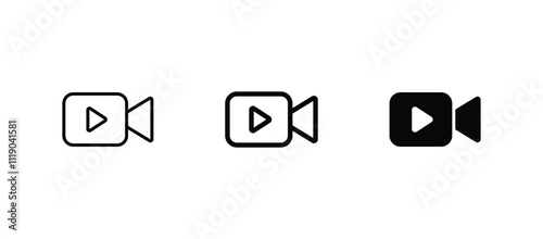 Free Download video camera icon vector. movie symbol vector - GFXLoad