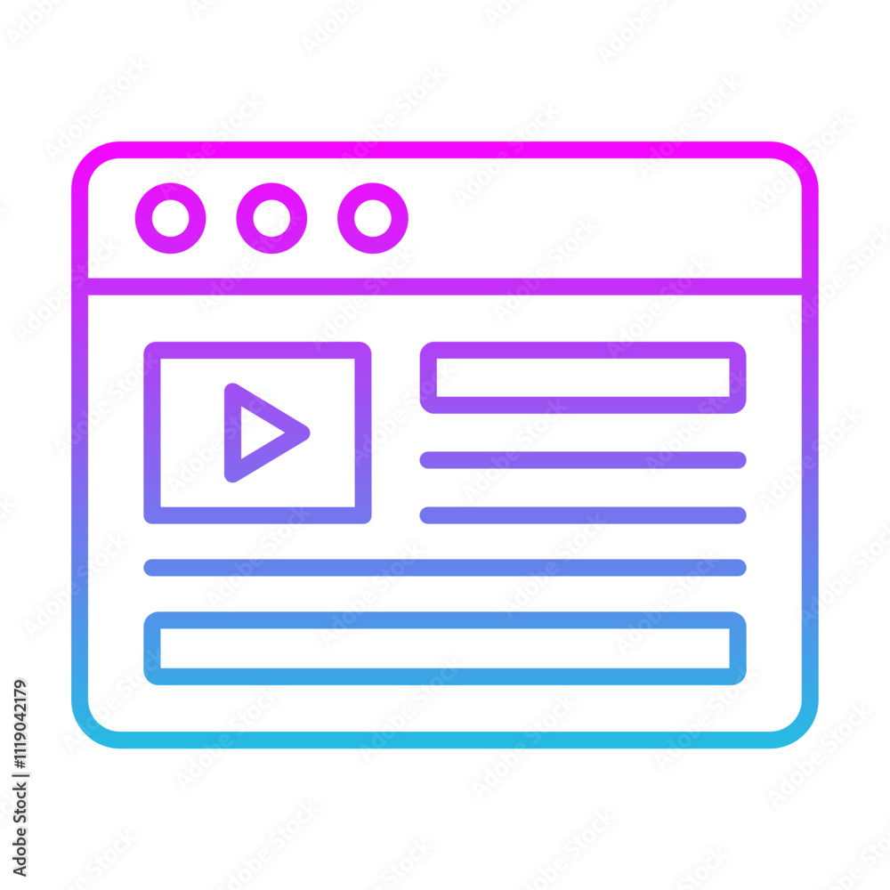 Video Content Icon Video Content Icon
