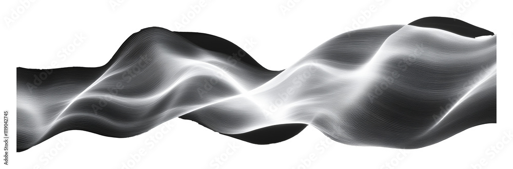 Abstract black and white wave pattern, fluid movement concept Abstract black and white wave pattern, fluid movement concept