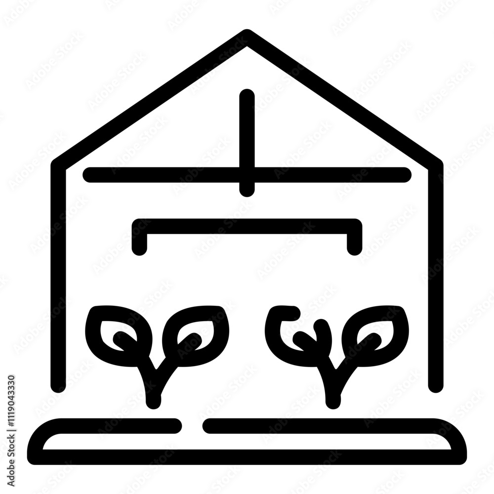 greendhouse Line Icon greendhouse Line Icon