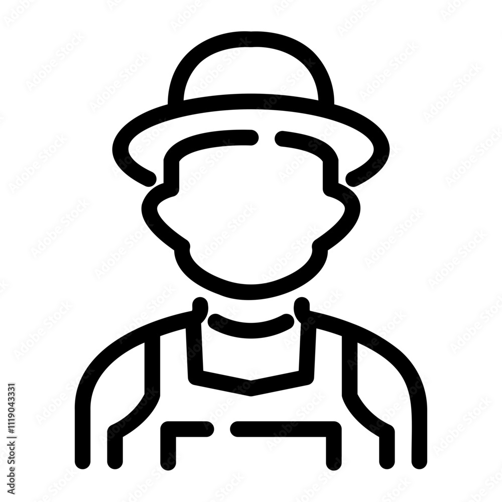 farmer Line Icon farmer Line Icon