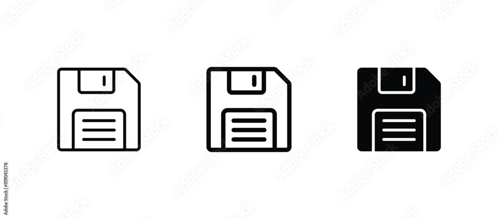 Floppy disk icon set vector illustration Floppy disk icon set vector illustration