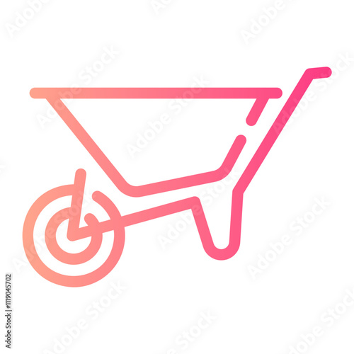 wheelbarrow Line Gradient Icon