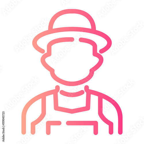 farmer Line Gradient Icon