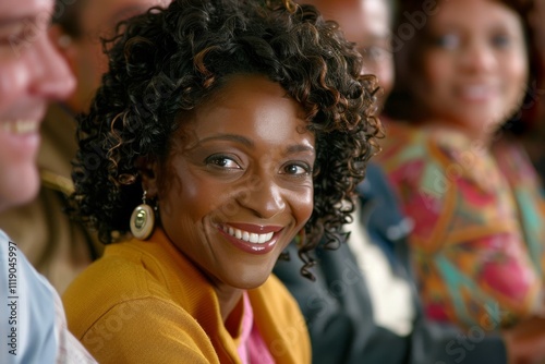 Portrait of a smiling african american businesswoman in a meeting