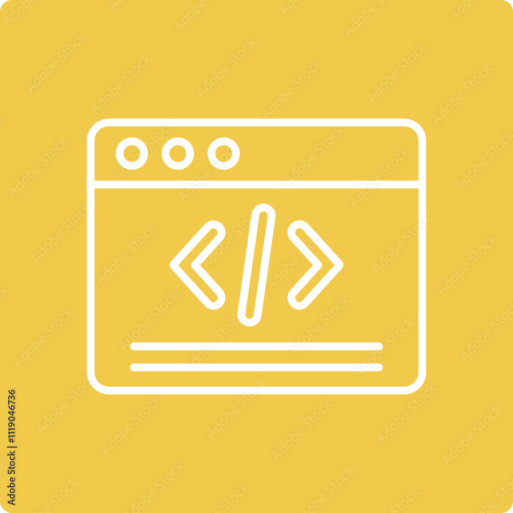 Web Coding Icon Web Coding Icon