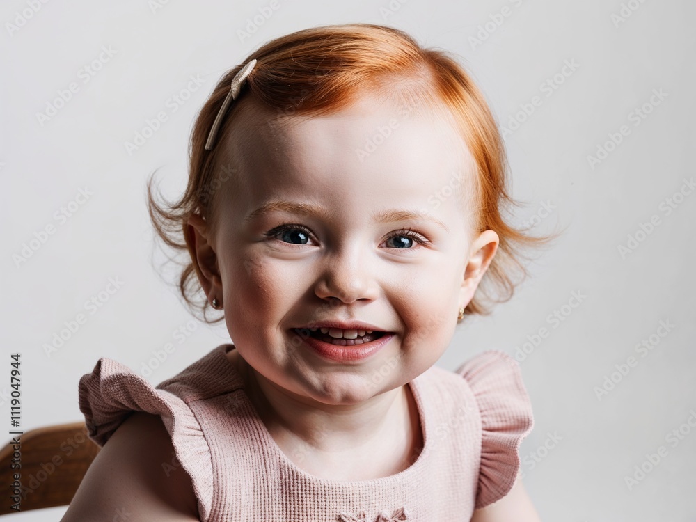 Cute toddler girl smiling cutely and happily in a professional studio shot Cute toddler girl smiling cutely and happily in a professional studio shot