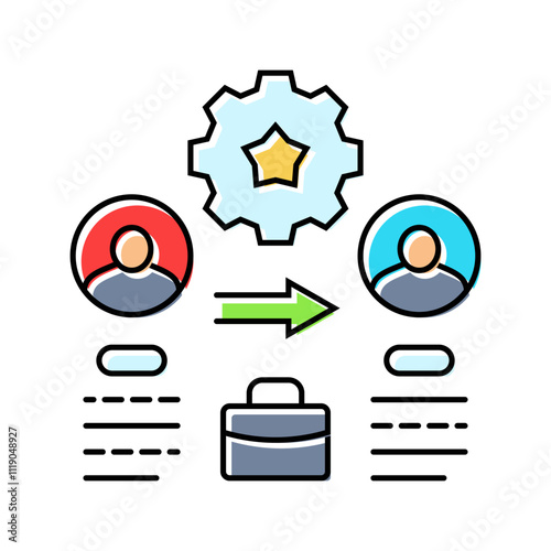 succession planning business process color icon vector. succession planning business process sign. isolated symbol illustration