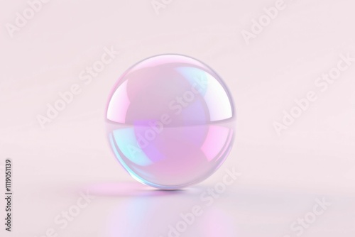 3D Transparent Bubble with Pastel Colors.generative AI 