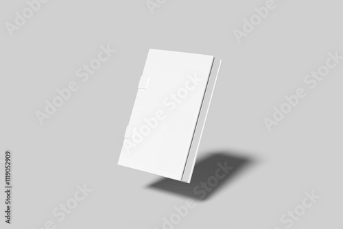 Blank book mockup with grey background to showcase your design to clients