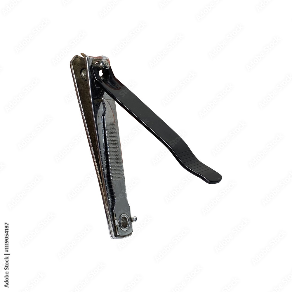 Stainless steel Nail clippers on white background 2 Stainless steel Nail clippers on white background 2