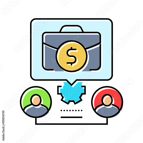 sponsorship management business process color icon vector. sponsorship management business process sign. isolated symbol illustration