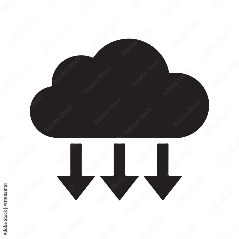 Cloud with upload/download arrows. The download and upload to the cloud icon. Cloud with upload/download arrows. The download and upload to the cloud icon.