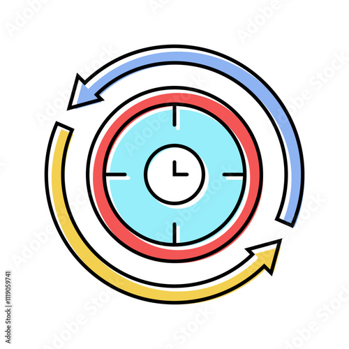 streamlining business process color icon vector. streamlining business process sign. isolated symbol illustration