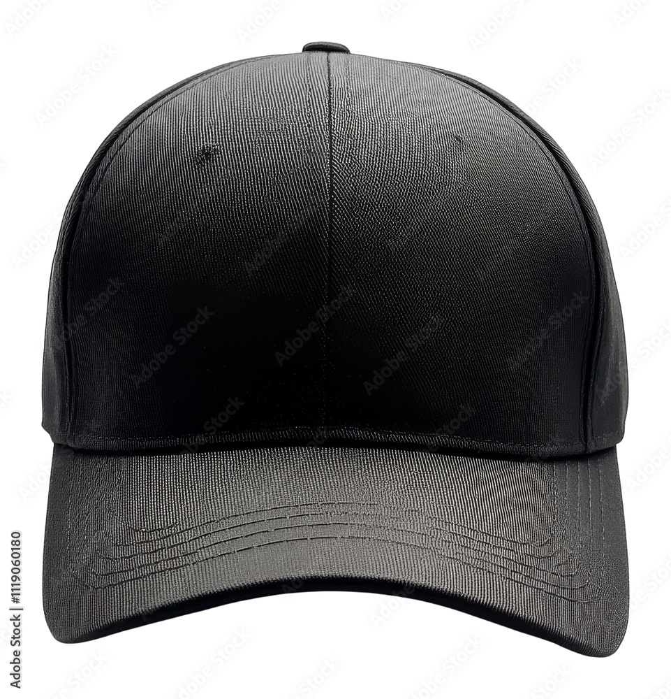 Black baseball cap isolated on transparent background Black baseball cap isolated on transparent background