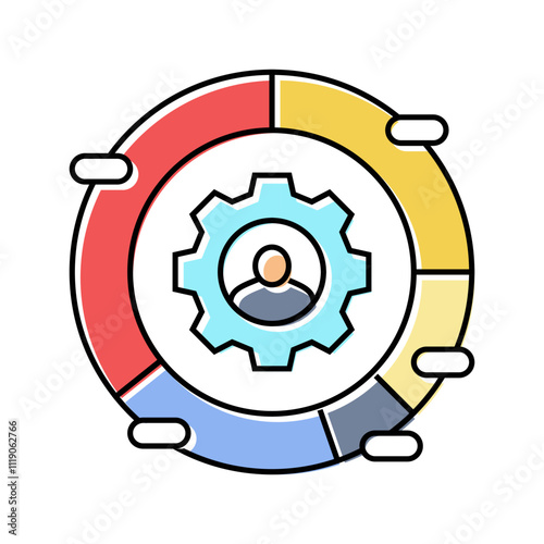 customer segmentation business process color icon vector. customer segmentation business process sign. isolated symbol illustration